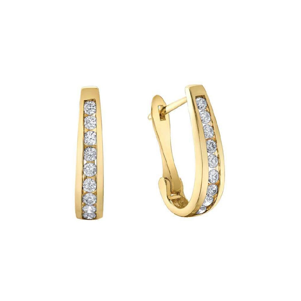 Diamond Oval Hoop Earrings 0.50ctw
10KT Yellow...