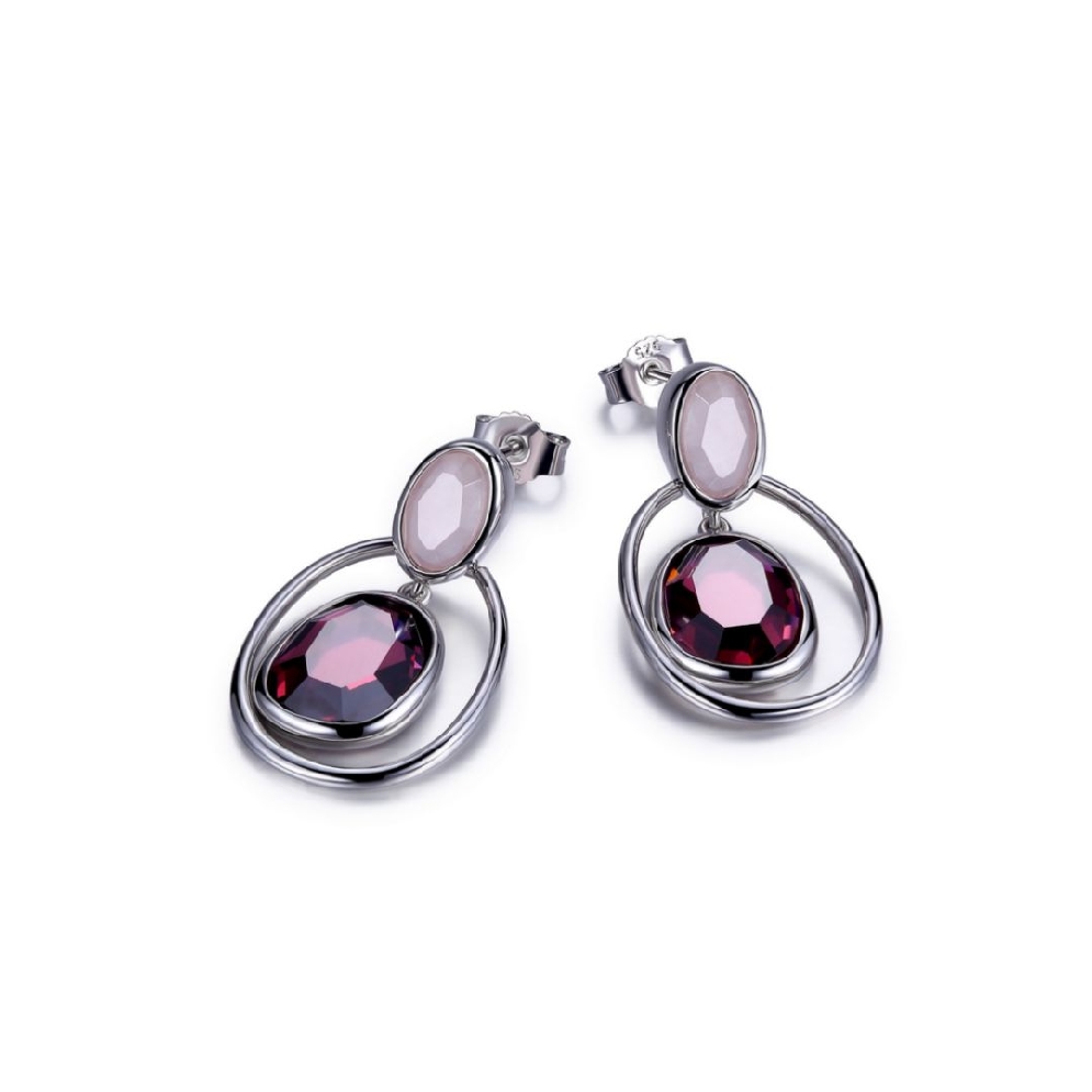 ELLE
  Sugar Melon   Earrings
Smoky CZ &amp; Rose...