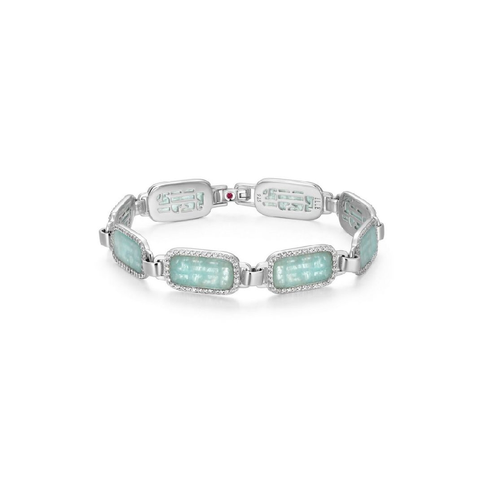 ELLE
  Allure   Bracelet
Amazonite &amp; CZ
Silv...