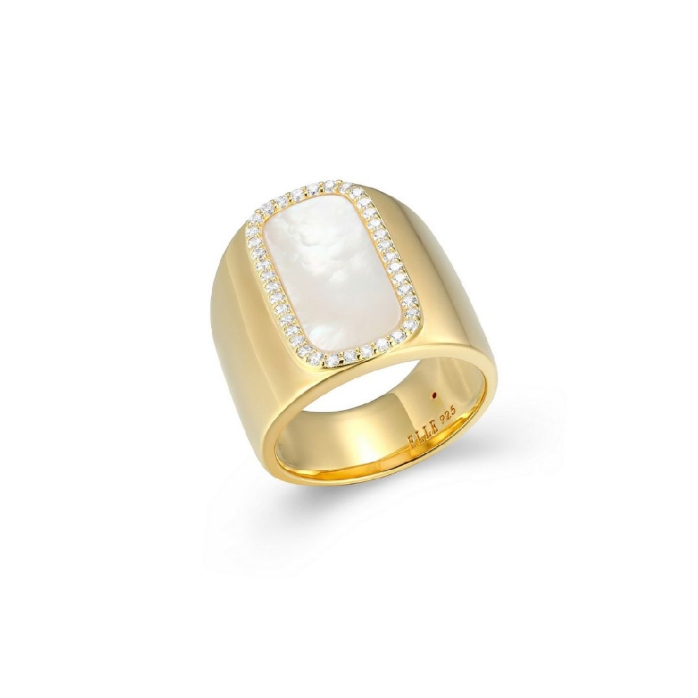 ELLE
  Allure   Mother Of Pearl Ring
CZ/ Silv...