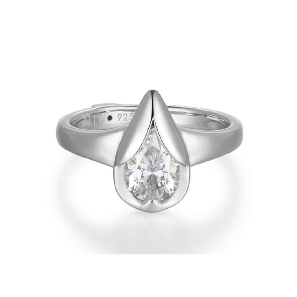 ELLE
  Tulip   Ring
Amazonite &amp; CZ
Silver/Pa...