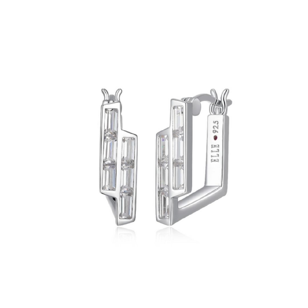 ELLE
  Baguette   Bypass Hoop Earrings
w/CZ
...