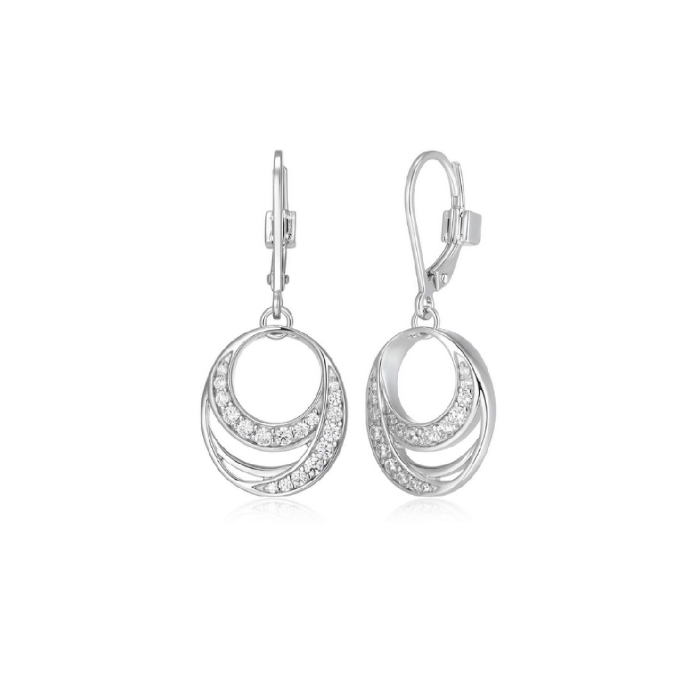 ELLE
  Between   Double Layered Oval Earrings ...