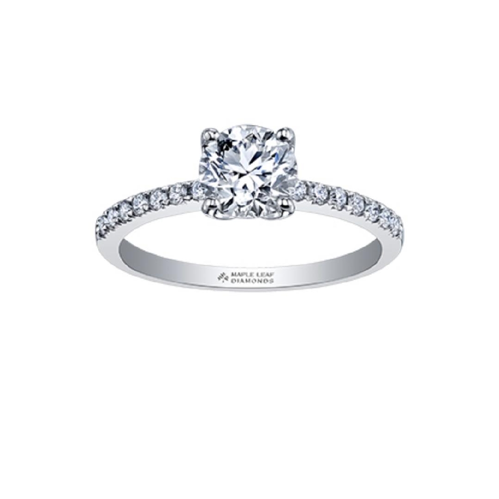 Maple Leaf Canadian Diamond Engagement Ring 0.4...