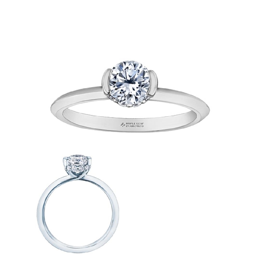 Maple Leaf Diamond Engagment Ring 0.80ctw
18KT...