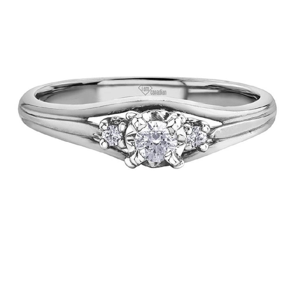 Canadian Diamond Engagement Ring 0.182ctw
10KT...