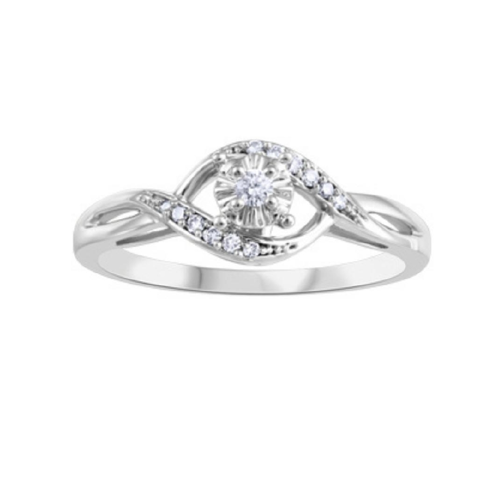 Canadian Diamond Engagement Ring 0.07ctw
10KT ...