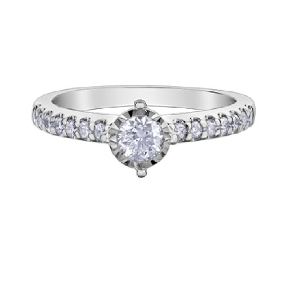 Diamond Engagement Ring With Illusion Disk  0.5...