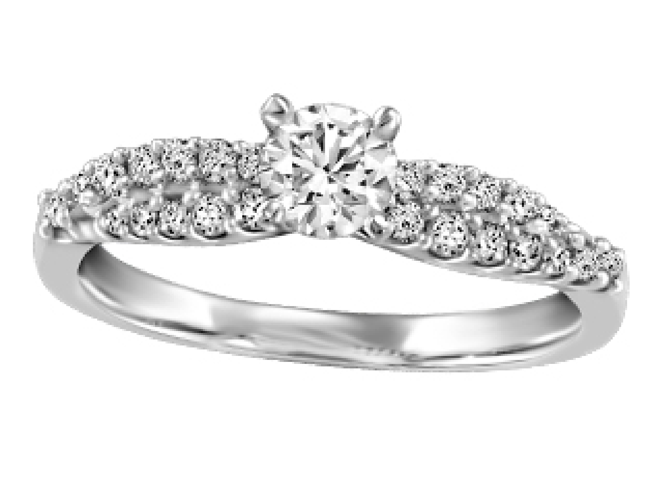 Canadian Diamond Centre Engagement Ring 0.451ct...