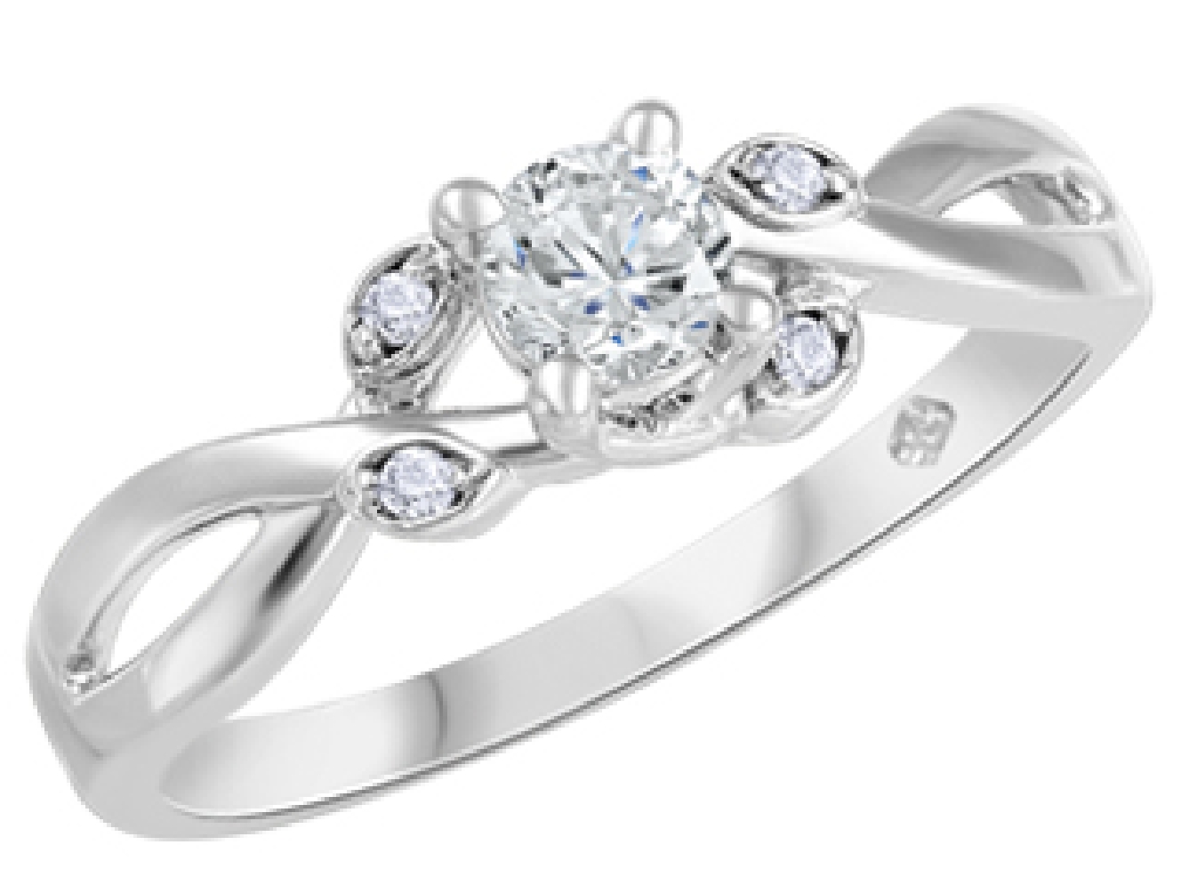 Canadian Diamond Centre Engagement Ring 0.316ct...