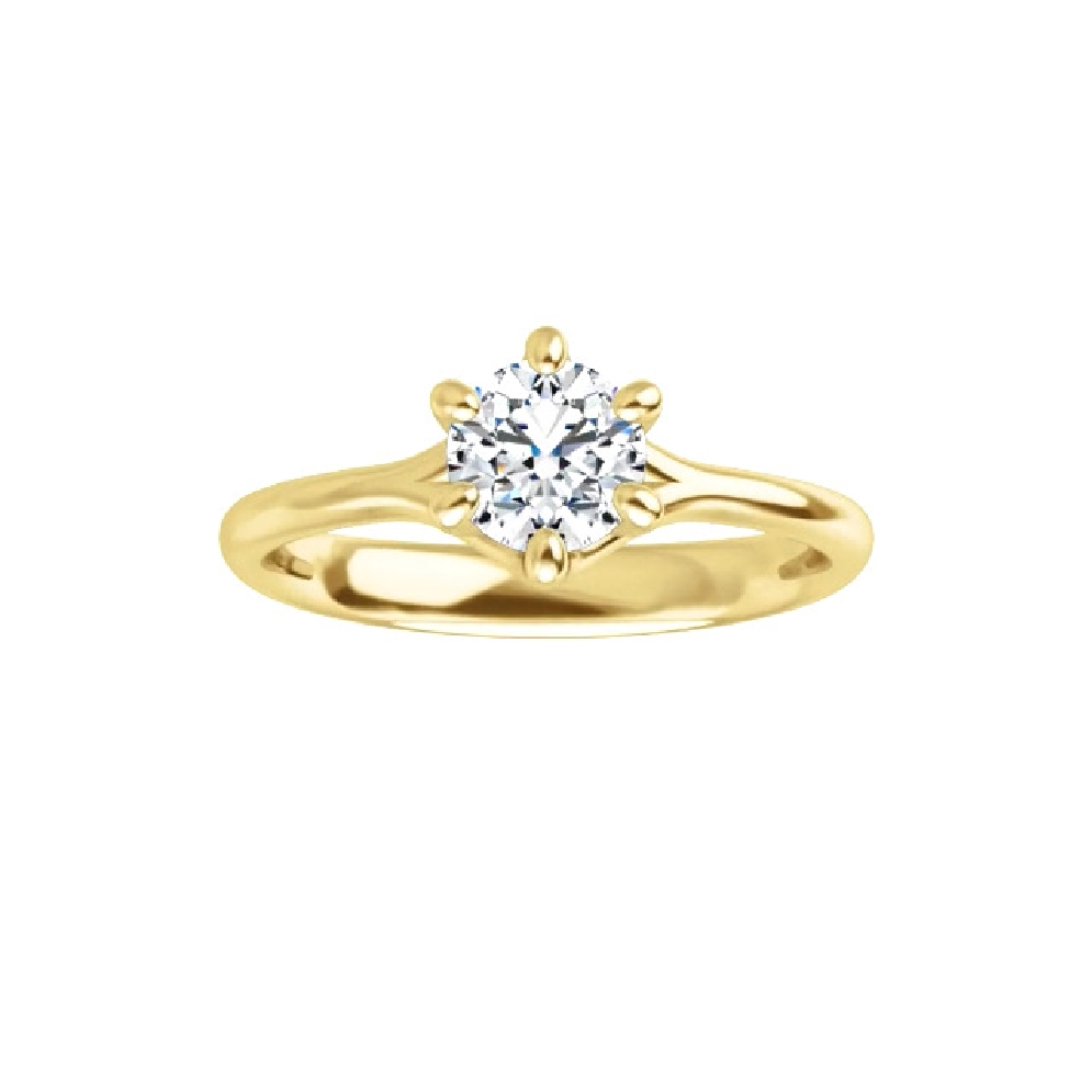 6-Prong Diamond Engagement Ring 0.50ct
14KT Ye...