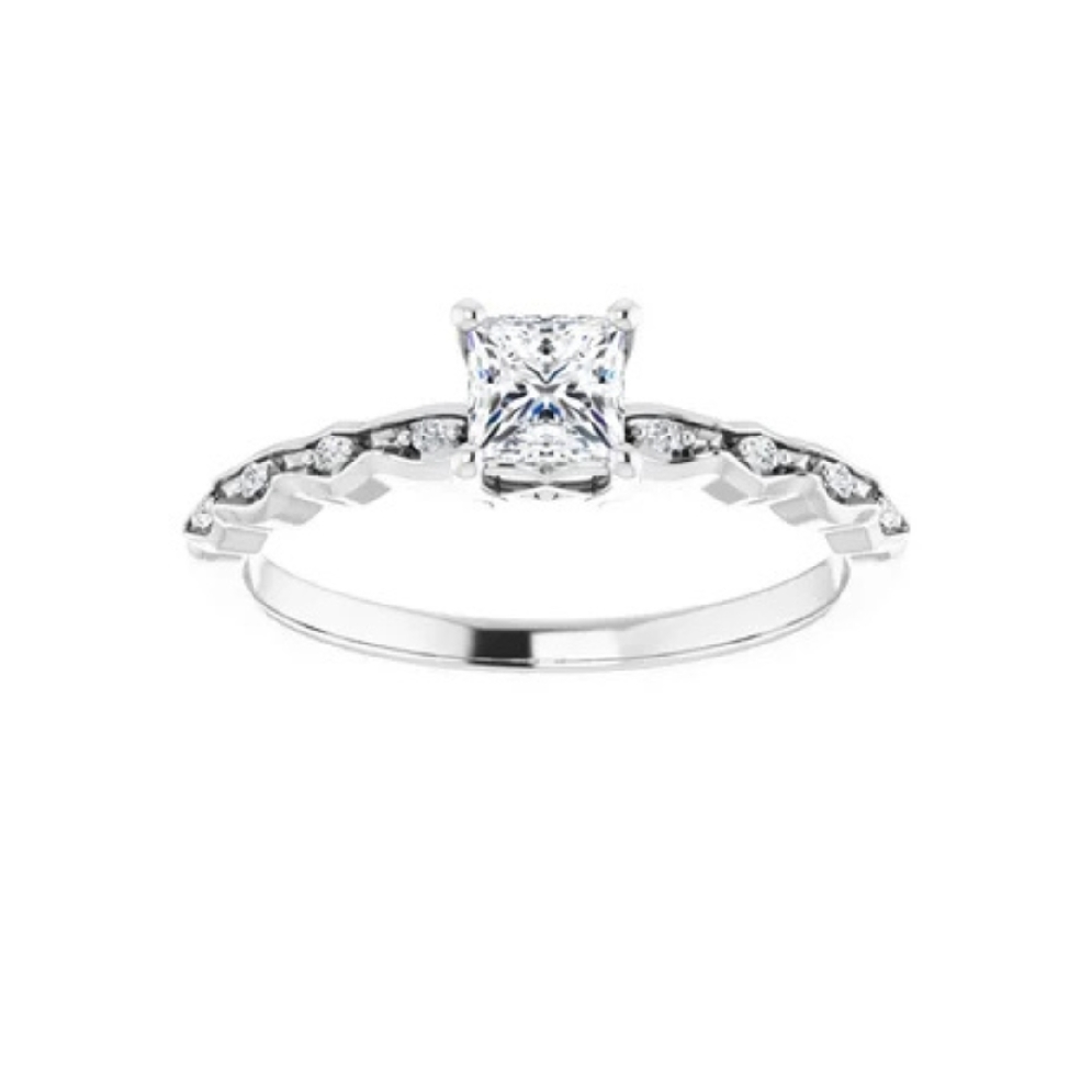 Princess-Cut Diamond Engagement Ring 0.45ctw
1...