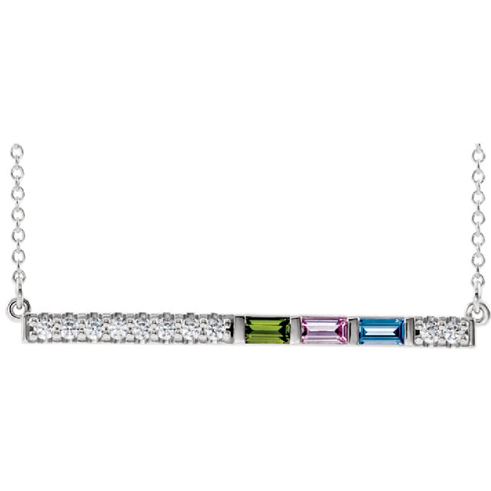 Bar Family Pendant w/Side Stones

Price Based...