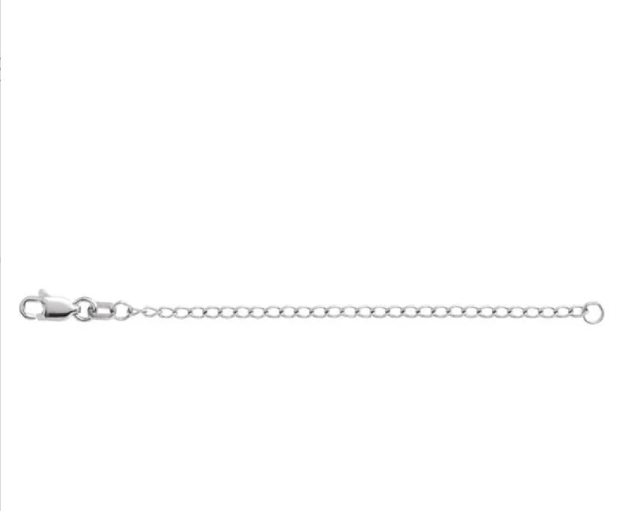 Sterling Silver 3 Inch Double Curb Chain Extend...