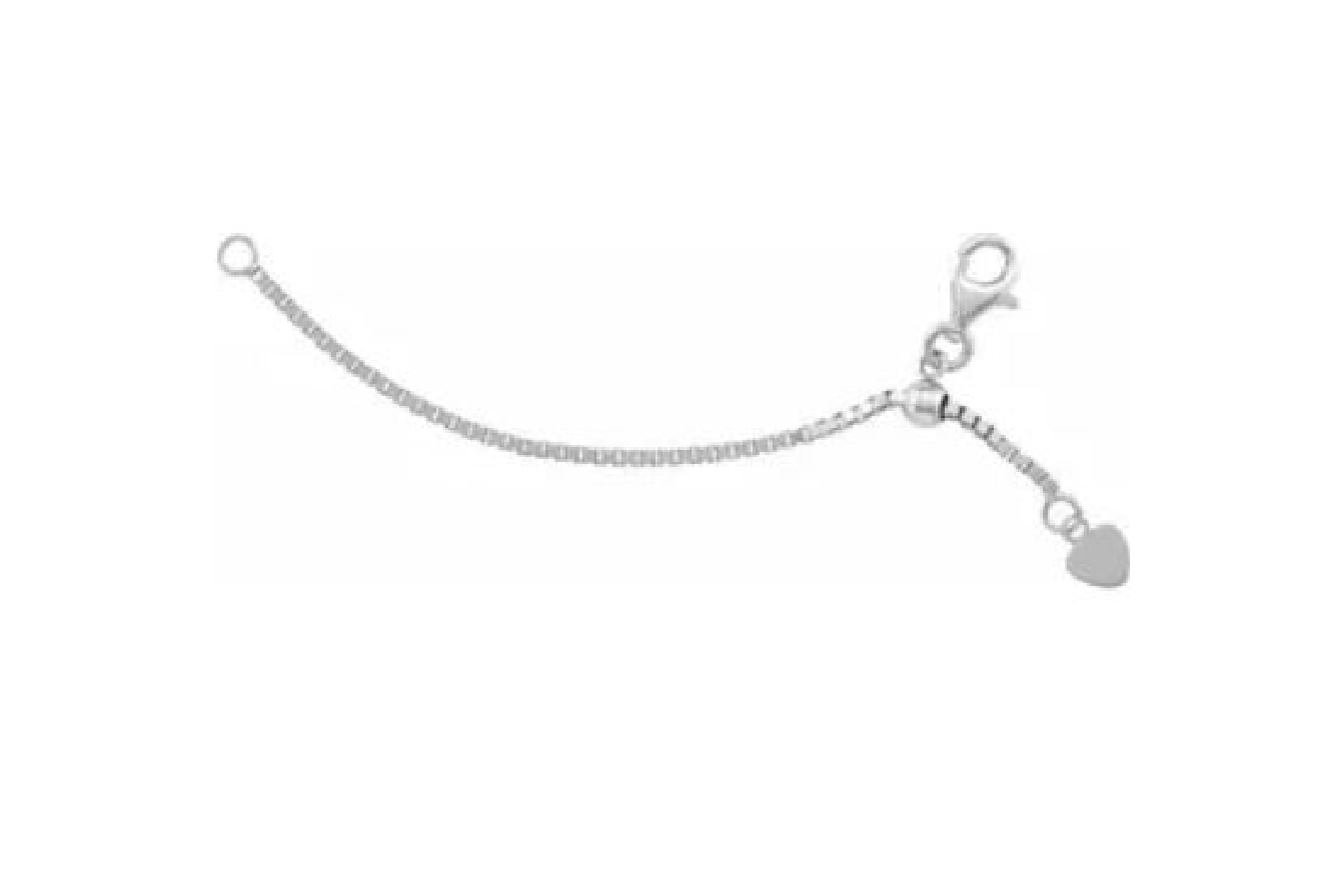 Sterling Silver 3 Inch Adjustable Box Chain Ext...