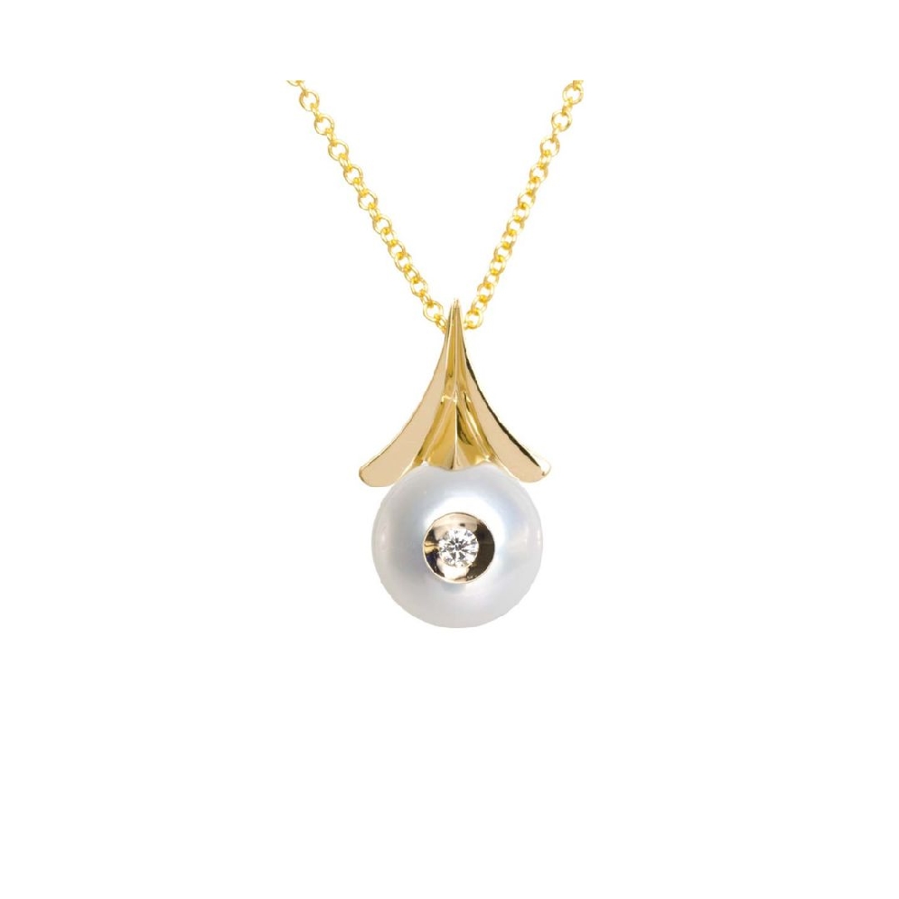 Galatea Hand-Carved Freshwater Pearl Pendant 
...