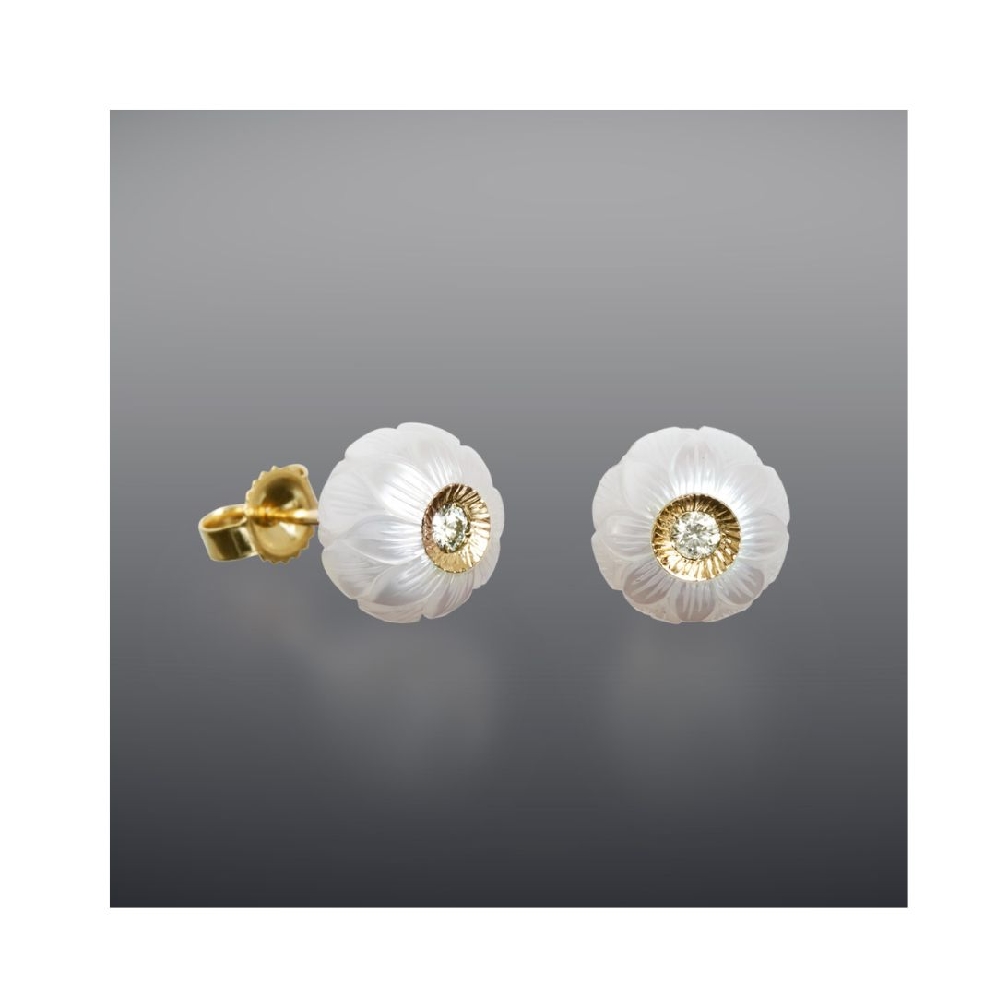 Galatea Hand-Carved Freshwater Pearl Earrings
...