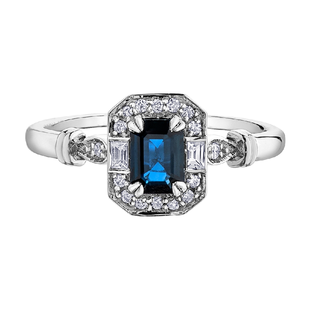 Sapphire and Diamond Ring 0.08ctw
10KT White G...