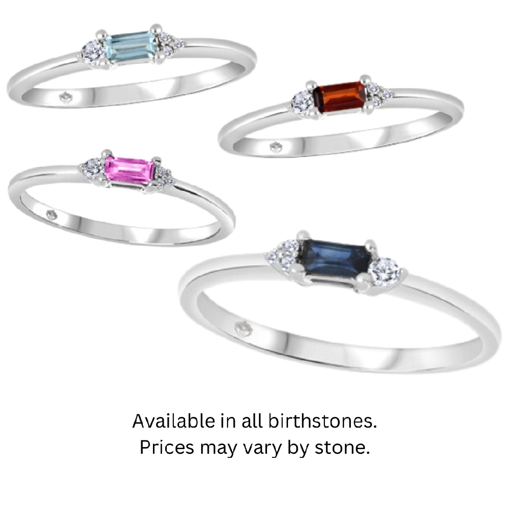 Birthstone and Canadian Diamond Ring 0.026ctw
...