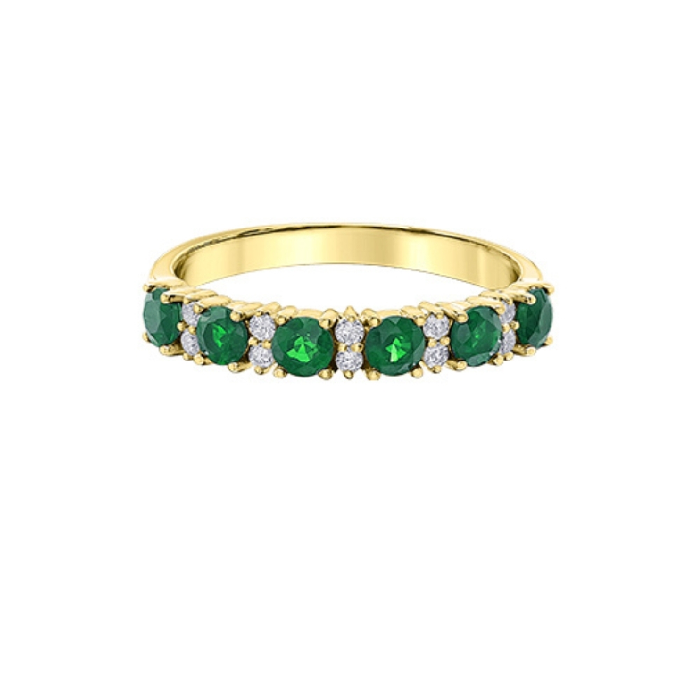 Emerald and Diamond Ring 0.10ctw
10KT Yellow G...