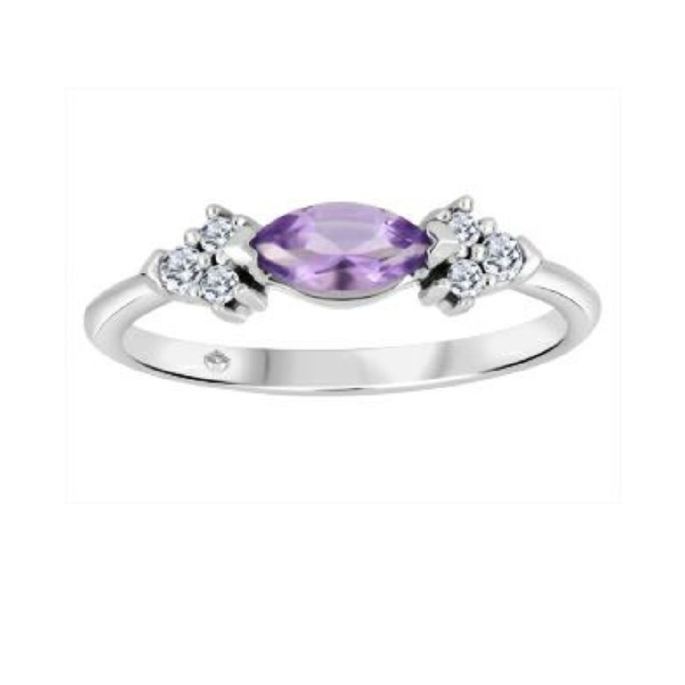 Canadian Diamond & Amethyst Ring 0.10ct
10KT W...