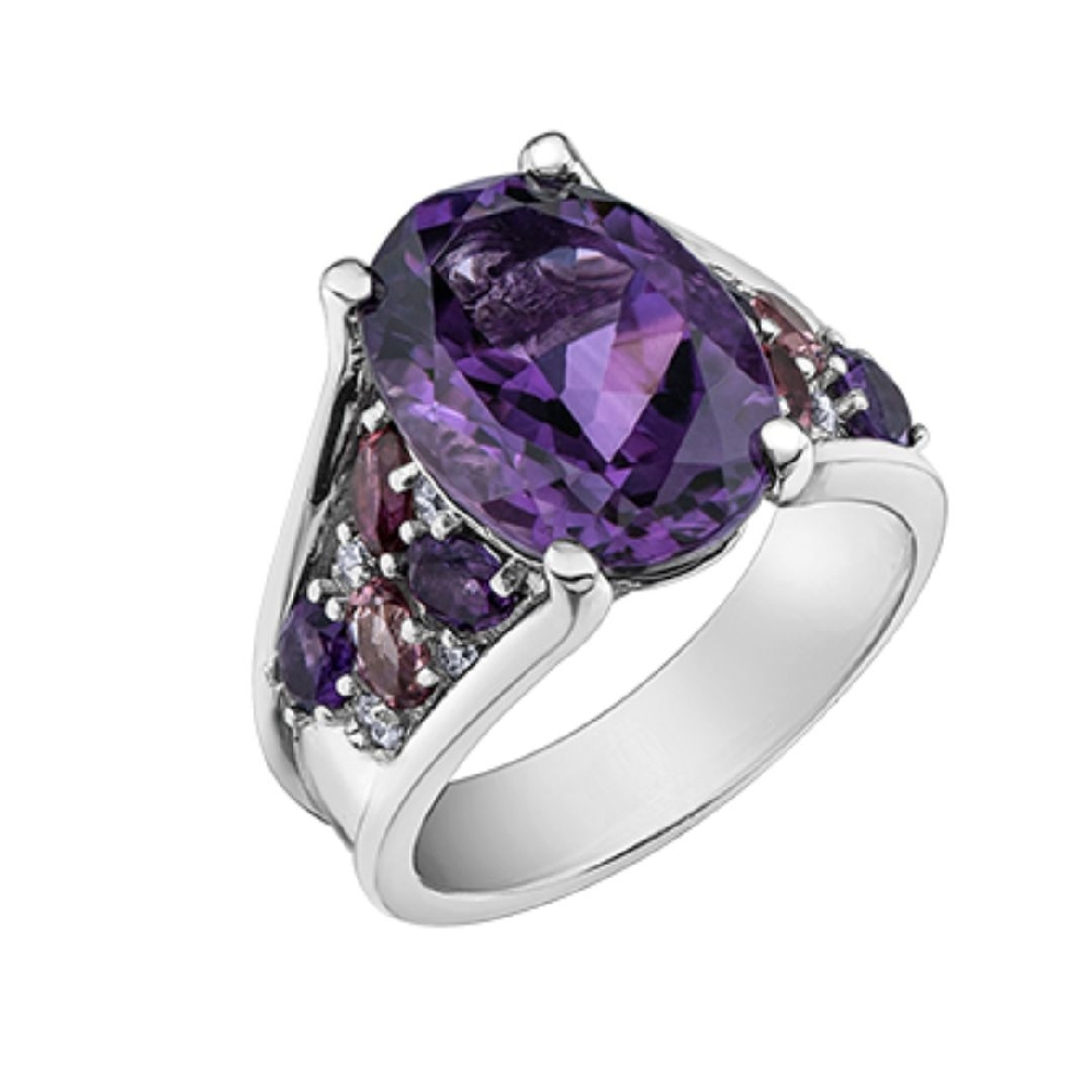 Dark Amethyst; Light Amethyst; Dark Pink Tourma...