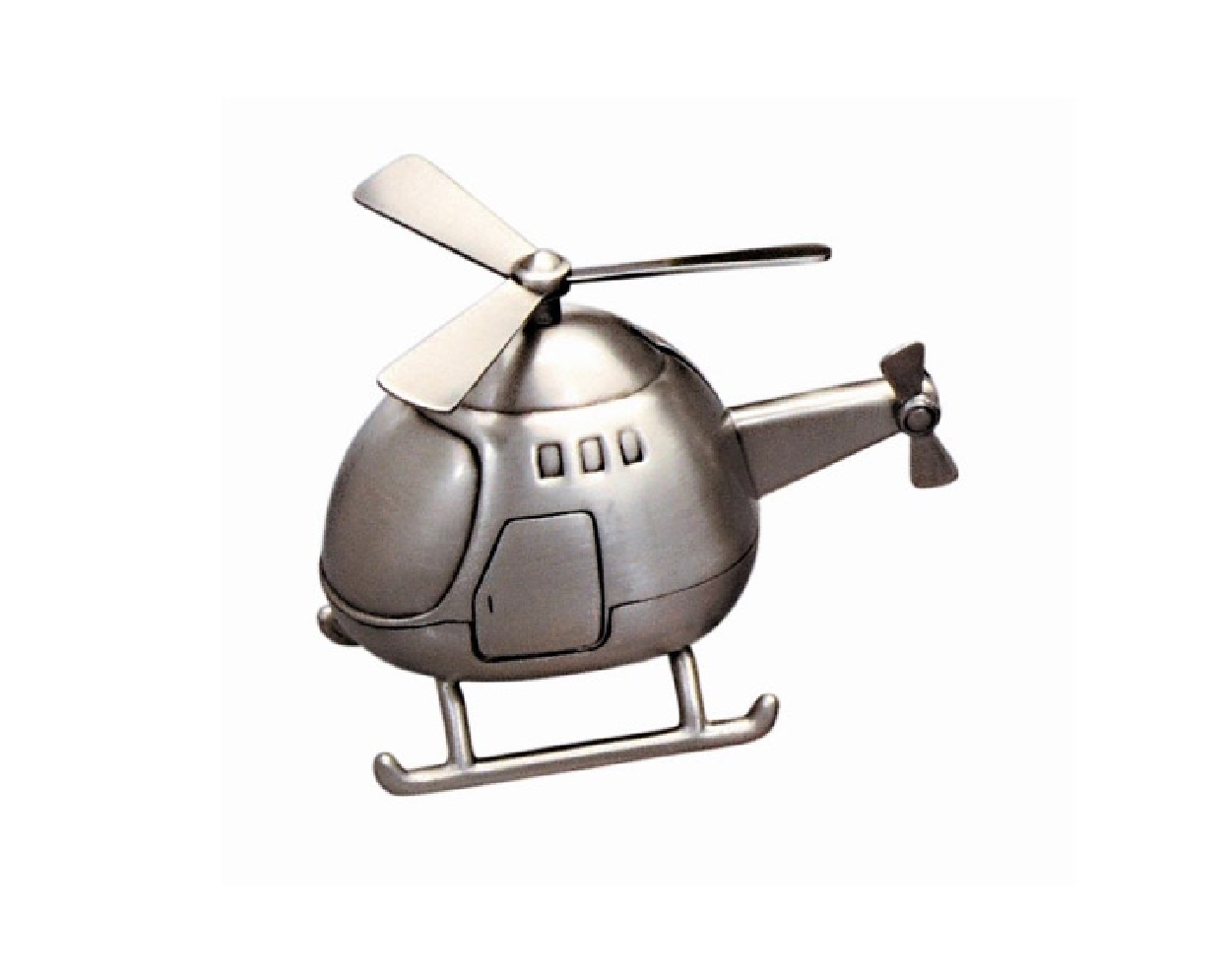 Helicopter Pewter Finish Bank  