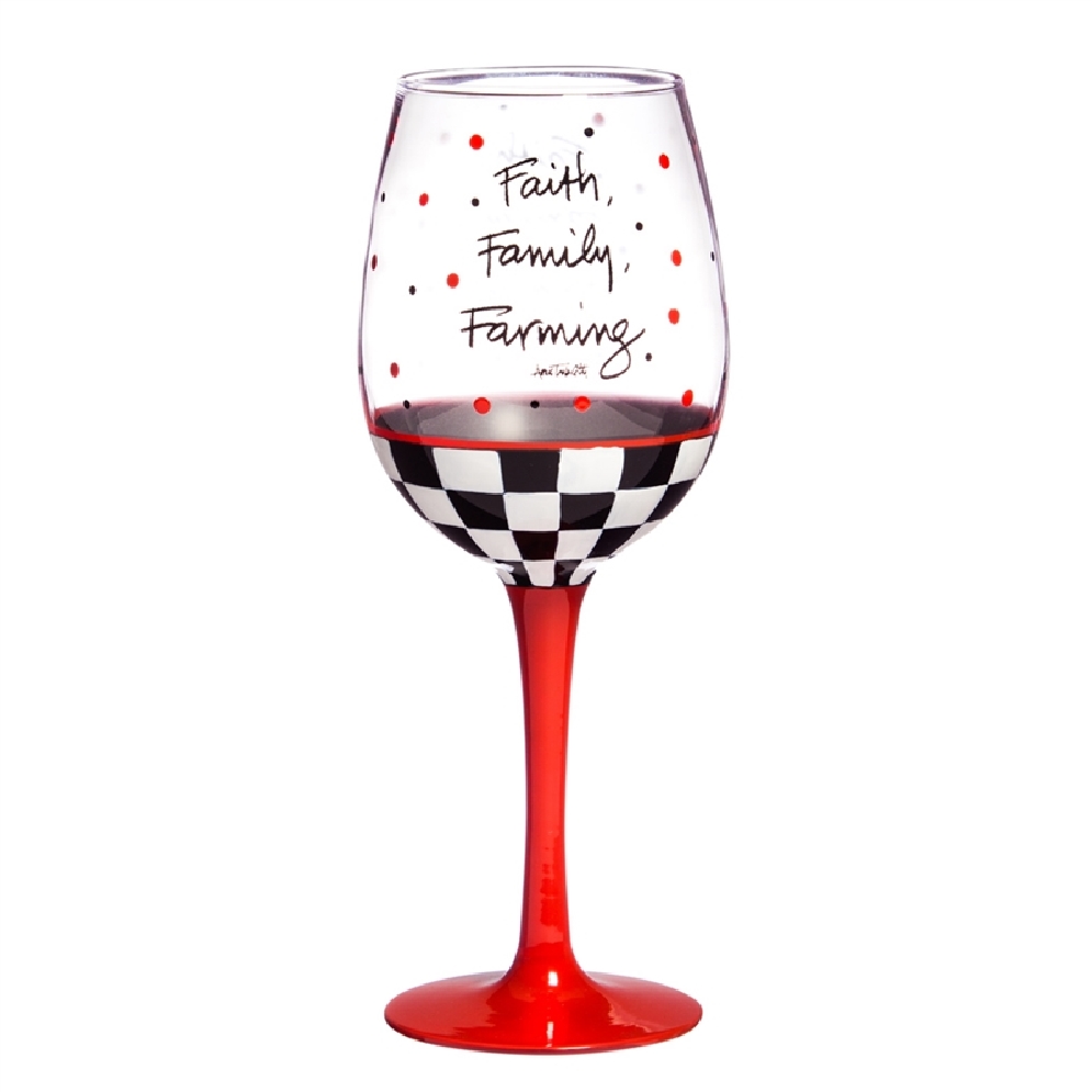 Faith Family Farming Wineglass 12oz.

This st...