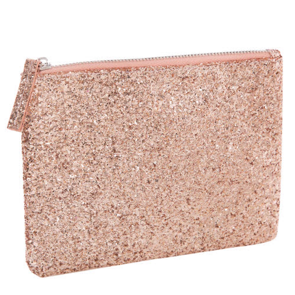 Gold Glitter Cosmetic Bag  