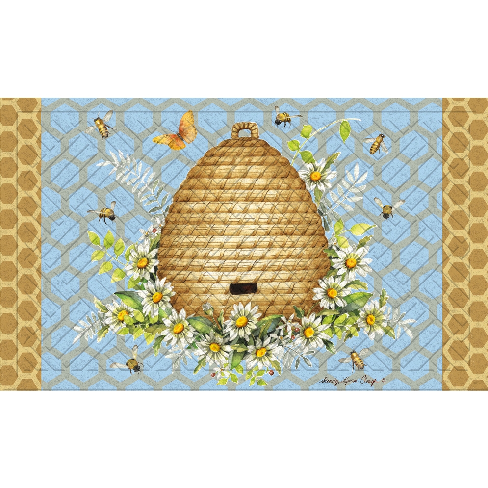 Garden Buzz Embossed Floor Mat  