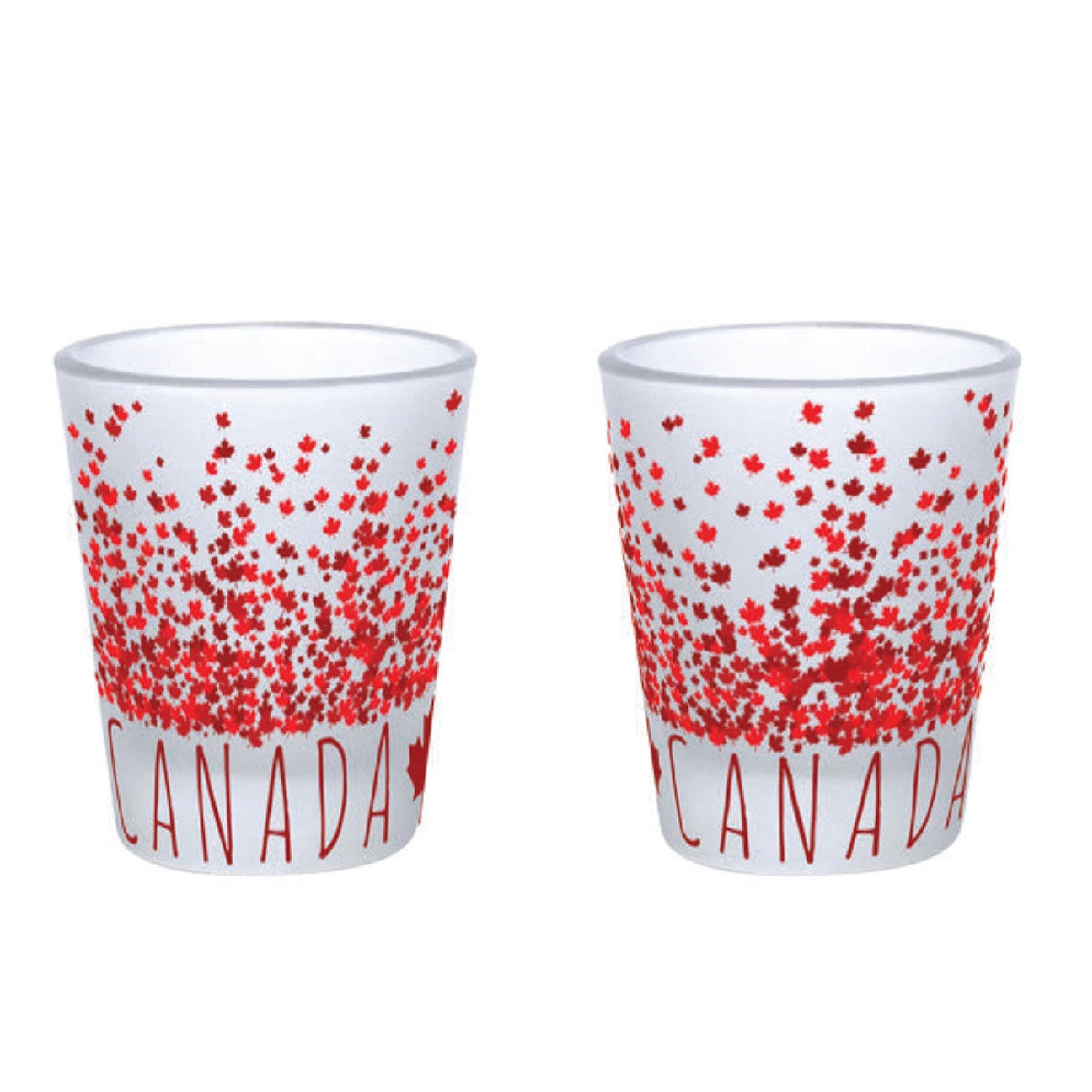 Canada Confetti Shot Glass  