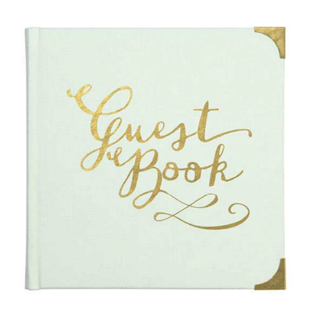 Gilded Mint Deluxe Guestbook  