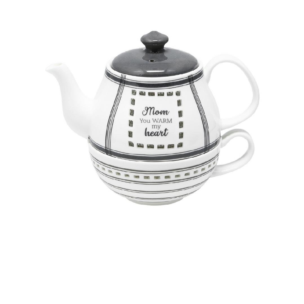 Mom - Tea for One Set (17 oz Teapot &amp; 8.5 oz Cu...