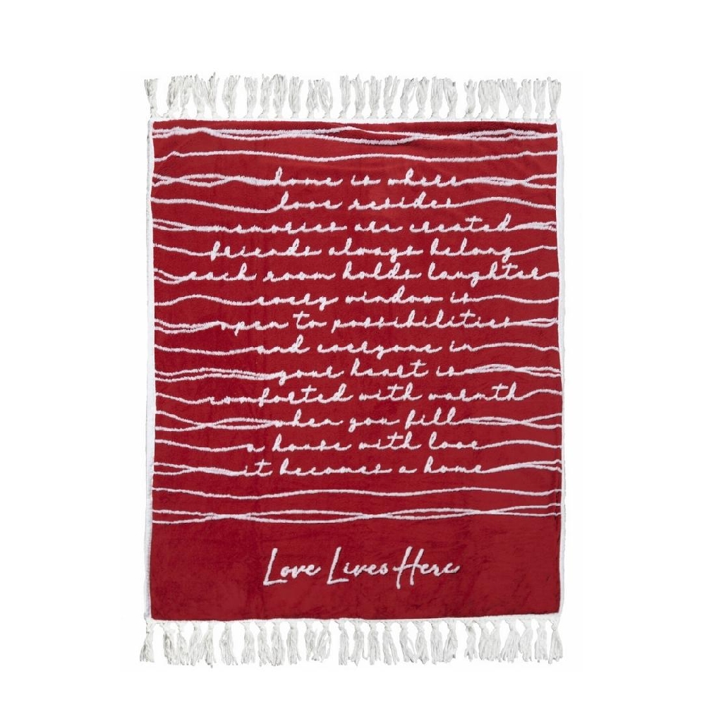 Love Lives Here - 50   x 60   Inspirational Plu...
