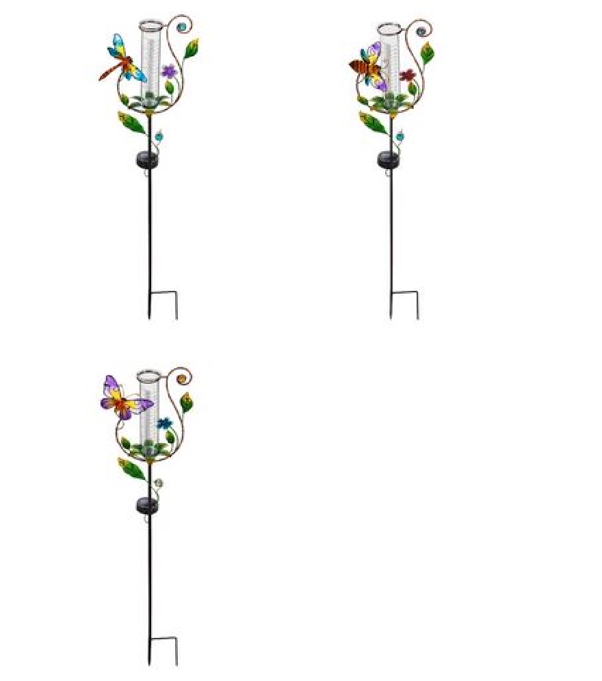 Twinkling Light Solar Rain Gauge
Garden Stake...