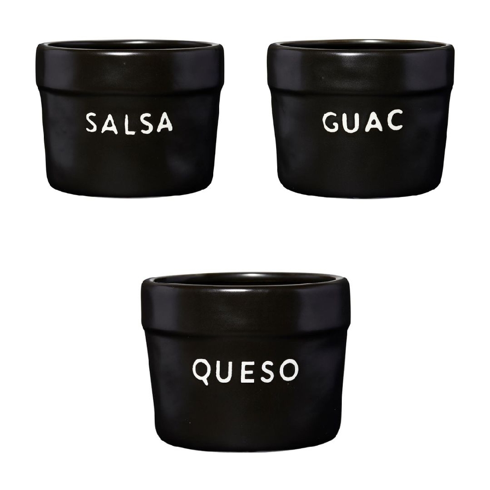 Black Ceramic Guac; Salsa OR Queso Bag

Serve...