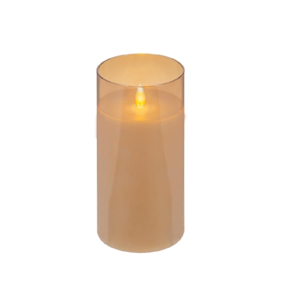 Flameless LED Candle in Gold Glass

Clear tra...