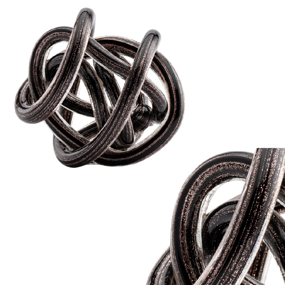 Gold Metallic Black Glass Knot Decor Ball
3   ...