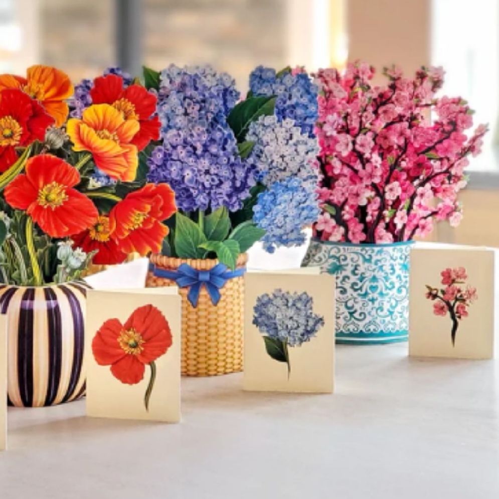 Mini Bouquet Cards from Fresh Cut Paper - Assor...