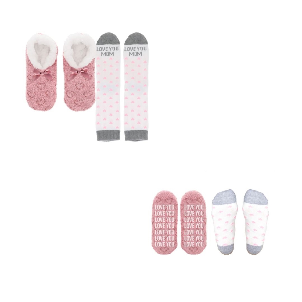   Love You Mom   Slipper &amp; Sock Gift Set

 Th...