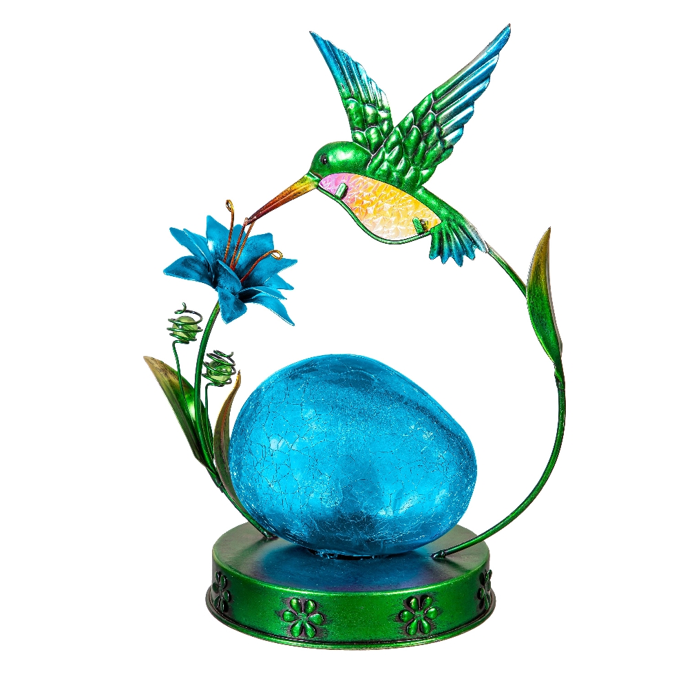 LED Metal Hummingbird with Orb
10    