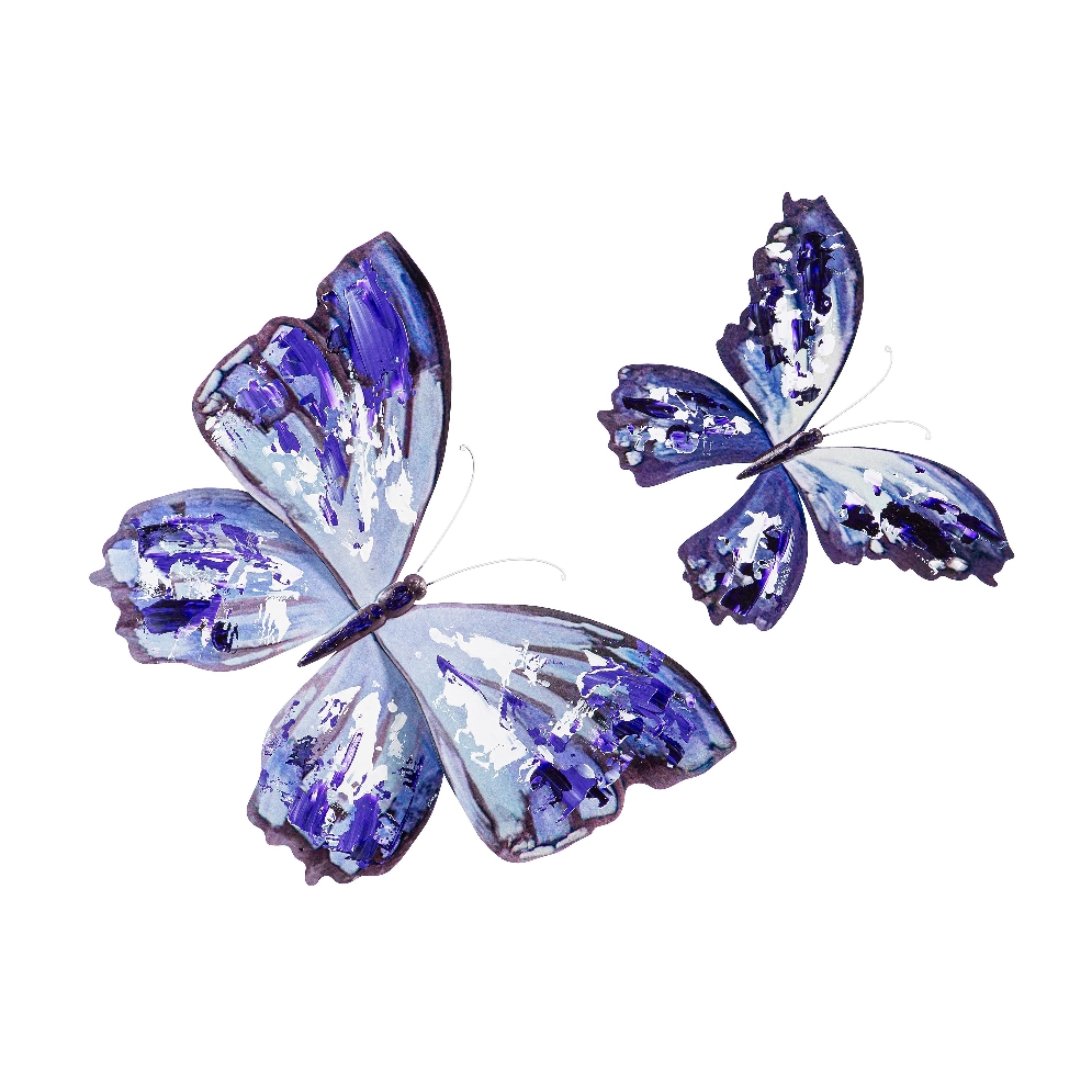 Purple Butterfly Metal Wall Decor
Set of 2  