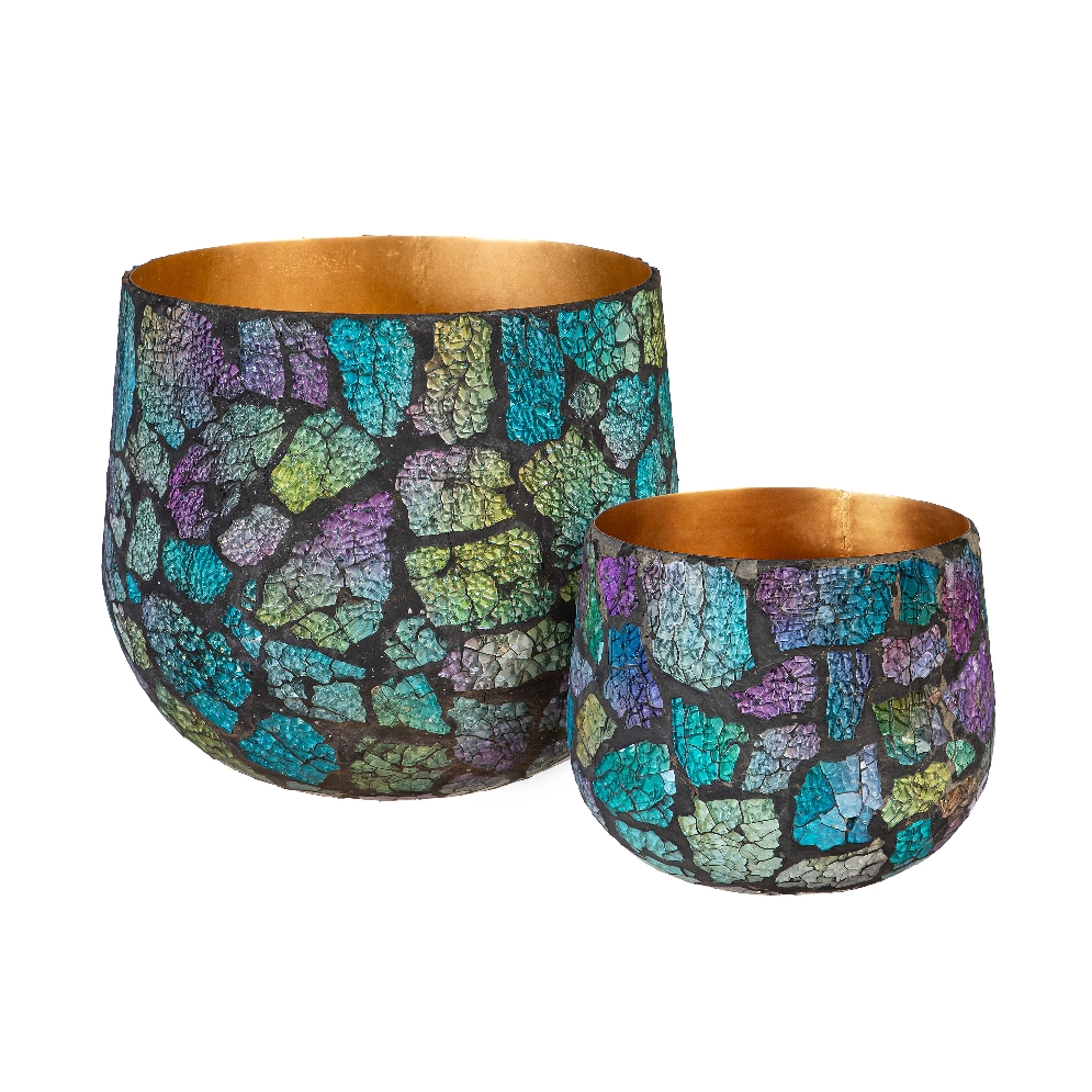 Garden Of Wonder Planter
Mosaic Glass
Set of 2  