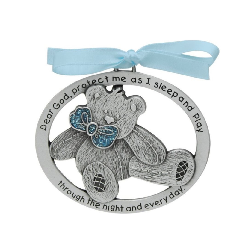 Blue Teddy Bear Crib Medal 
2x2.5  
Hang th...