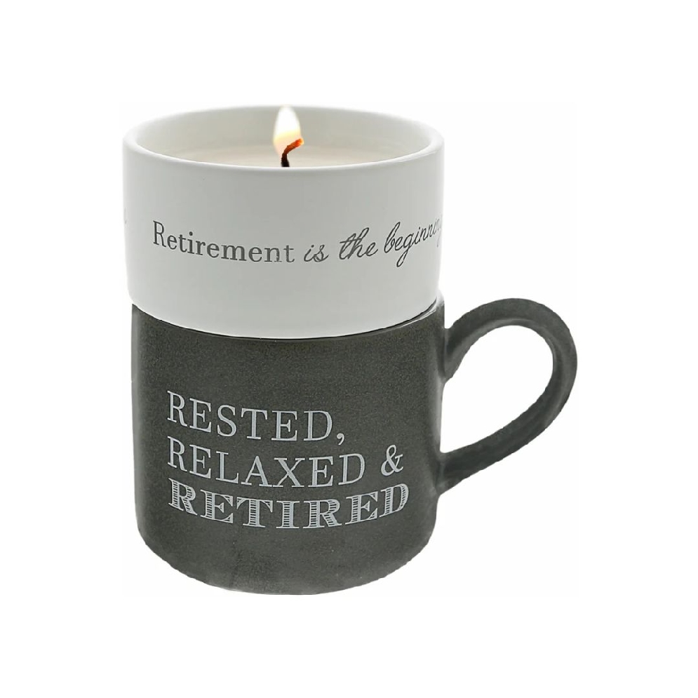 Retirement Stacking Mug and Candle Soy Wax Scen...