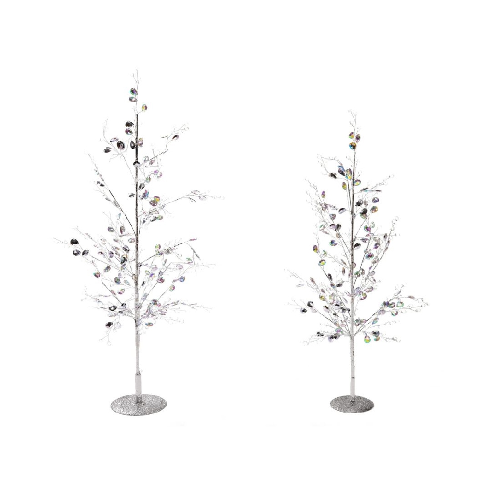 Iridescent 25   &amp; 22   Decorative Gemmed Trees ...
