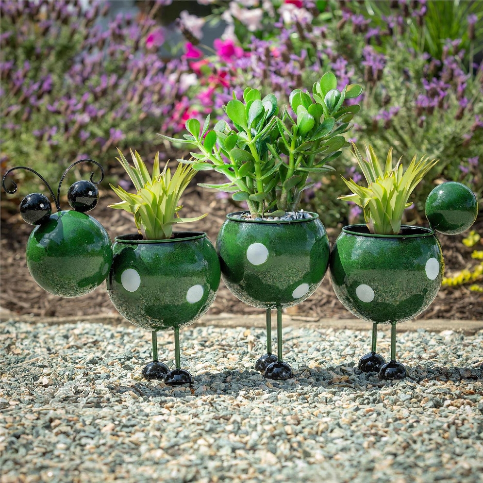 Metal Caterpillar Cottage Garden Planter  