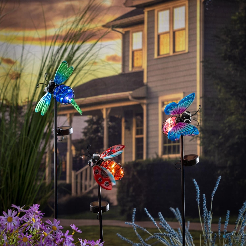 Solar Butterfly/Dragonfly/Ladybug Twinkling Sta...