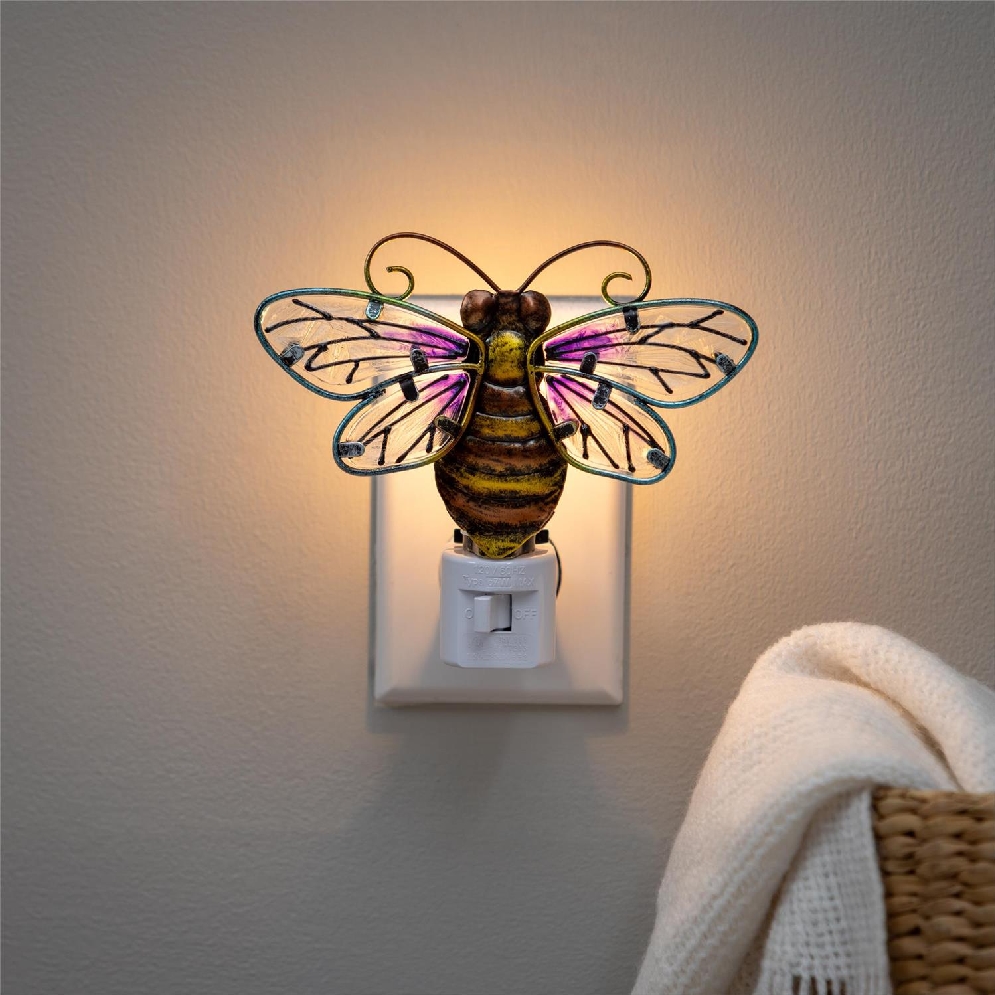 Bumble Bee Glass Nightlight  