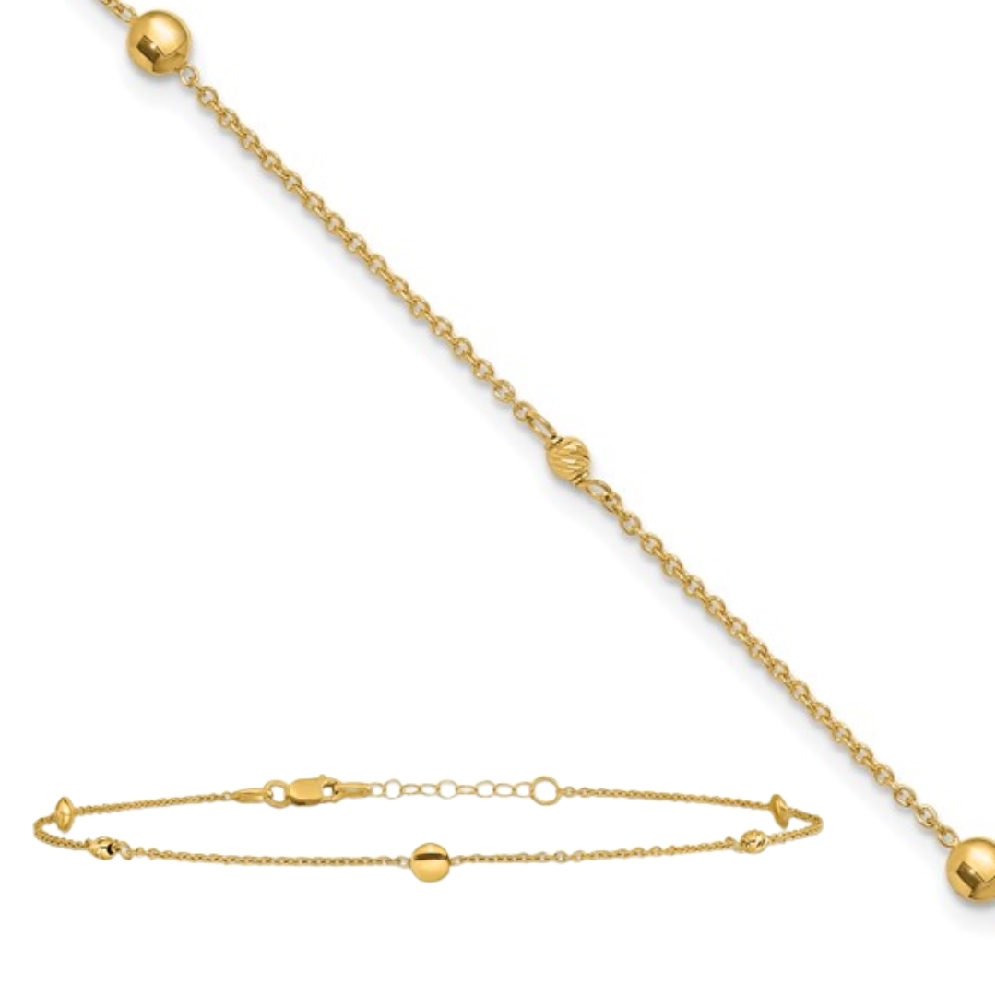 Leslie s Diamond-Cut Fancy Anklet 10 +1  
10K ...